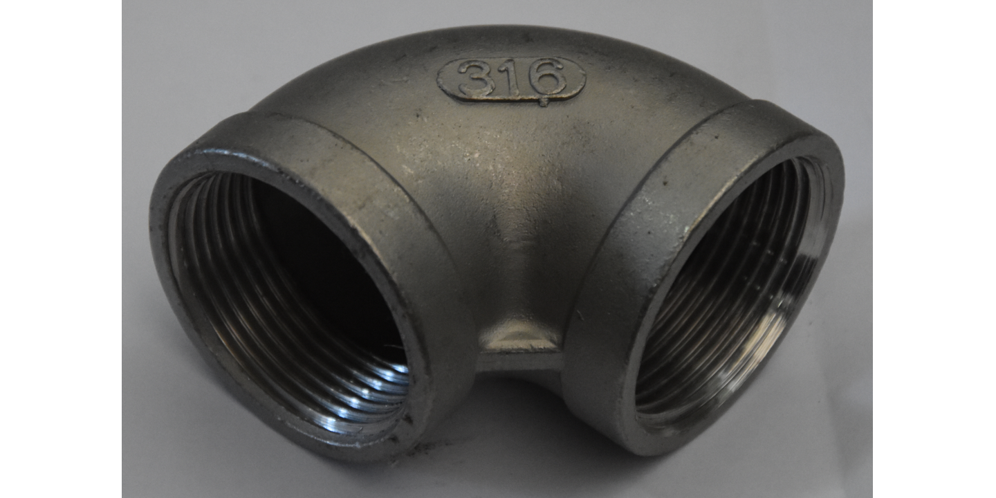 Threaded Knee 90 F/F INOX AISI 316 1 for 1/4 inch