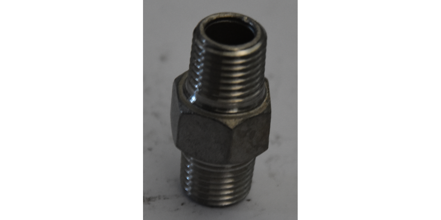 Double Hexagonal Bushings M/M INOX 304 1/4