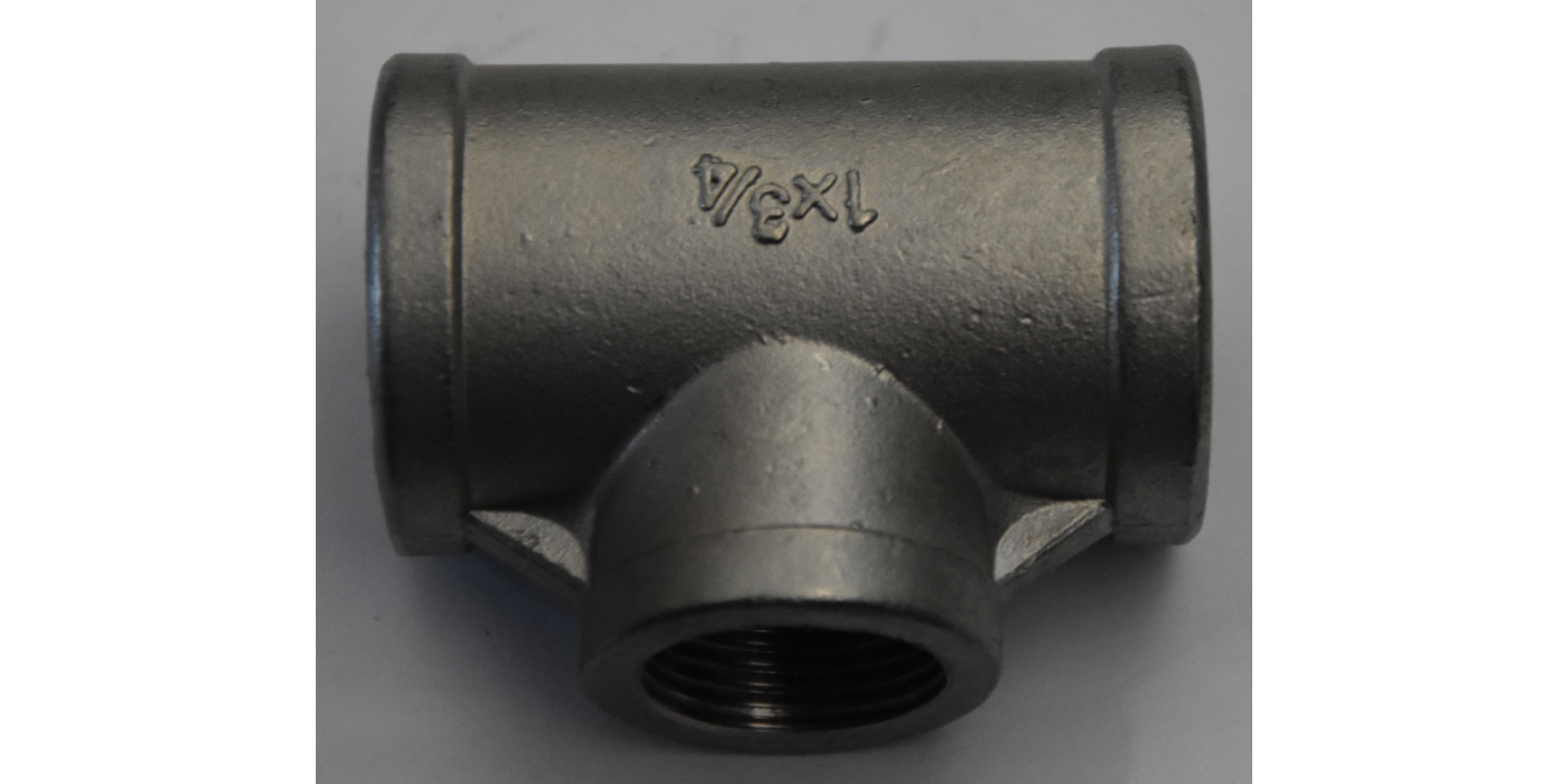 T Reduction INOX AISI 316 1 to 3/4 inch