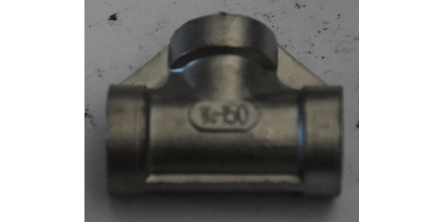 Tê Roscado INOX AISI 316 1/4 de Polegadas