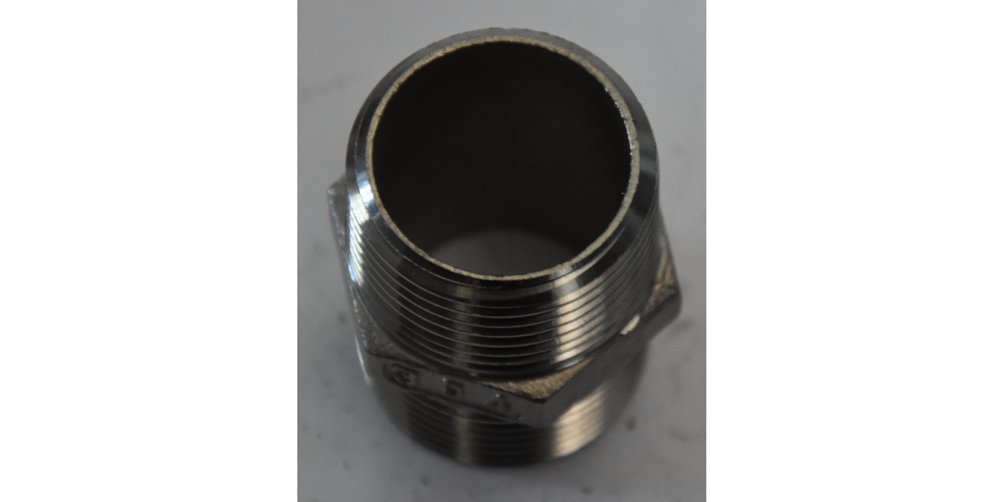 Double Hexagonal Cap M/M AISI 304 1 Inch