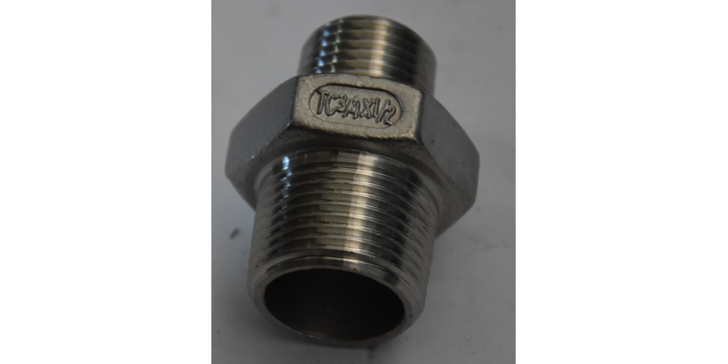 Double Cap Reduction M/M INOX AISI 316 3/4 for 1/2 Inches
