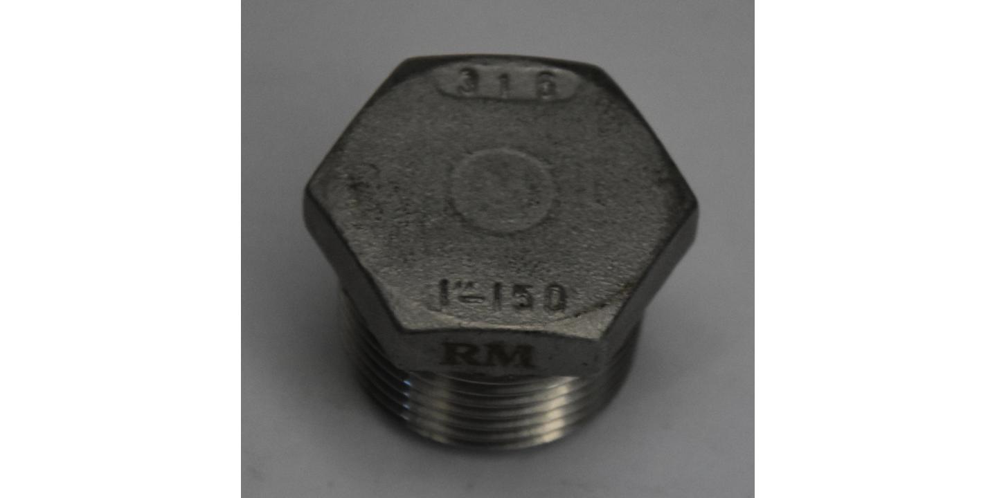 Suede male cap INOX AISI 316 1 Inch