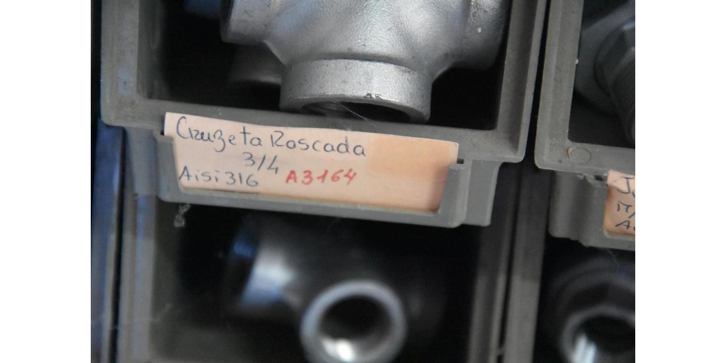 Cruseta Roscada INOX AISI 316 3/4 de Polegada