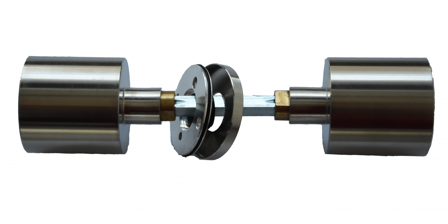 Puxador IN093G Rotativo Inox C/ Roseta