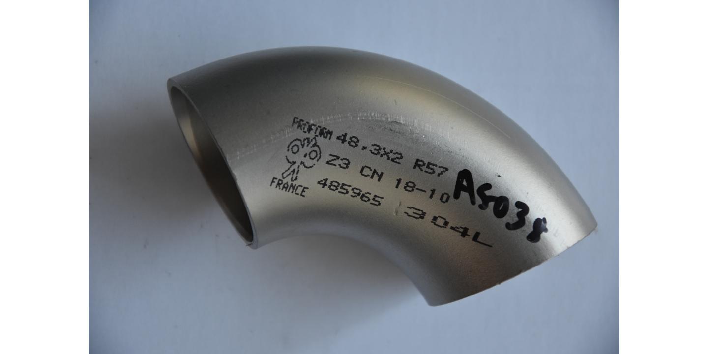 Curva 90º Soldar INOX AISI 304 48.3X2