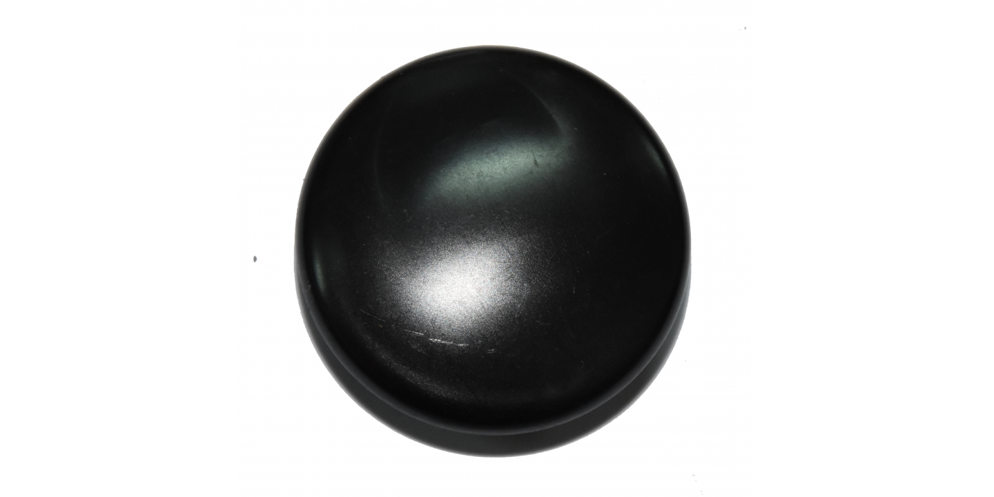 Black Plastic Tube Cap for Round Tube 38 mm