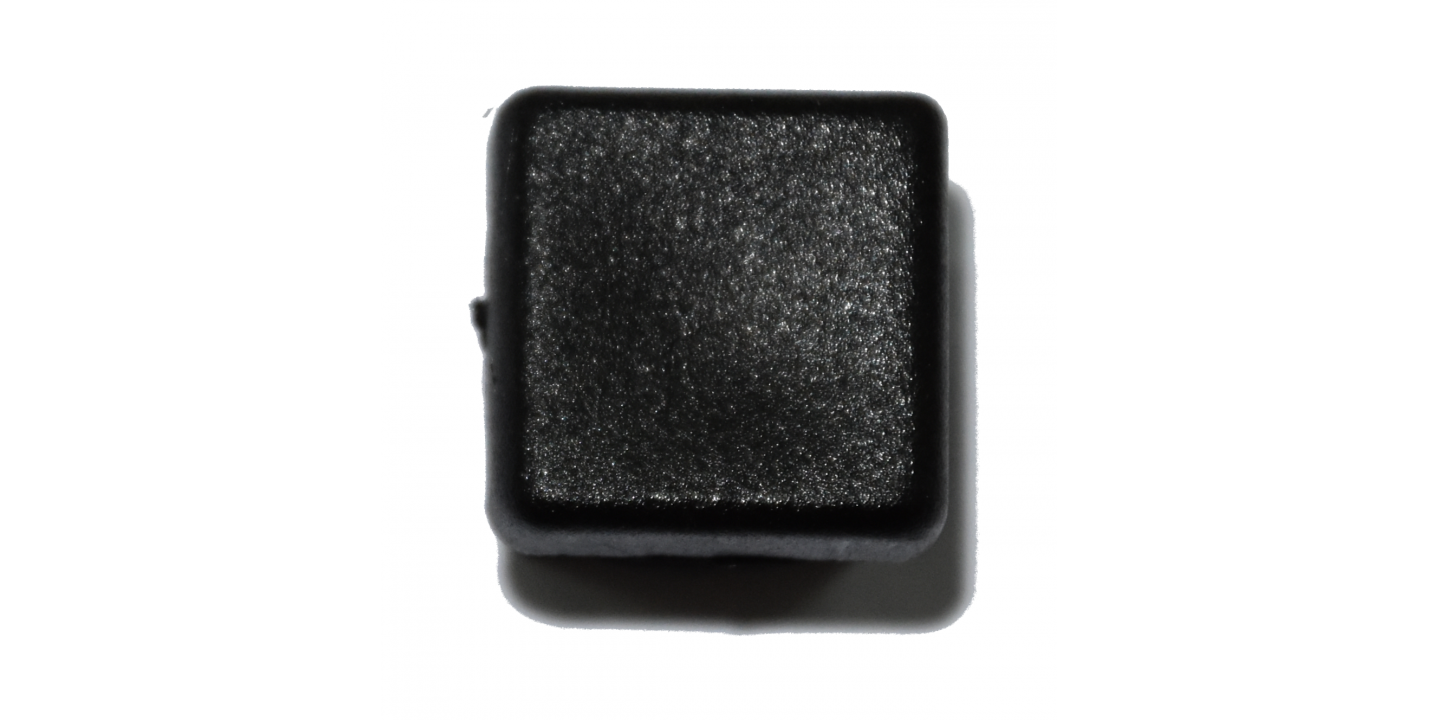 Tampão Plástico Negro Quadrado 16X16 mm