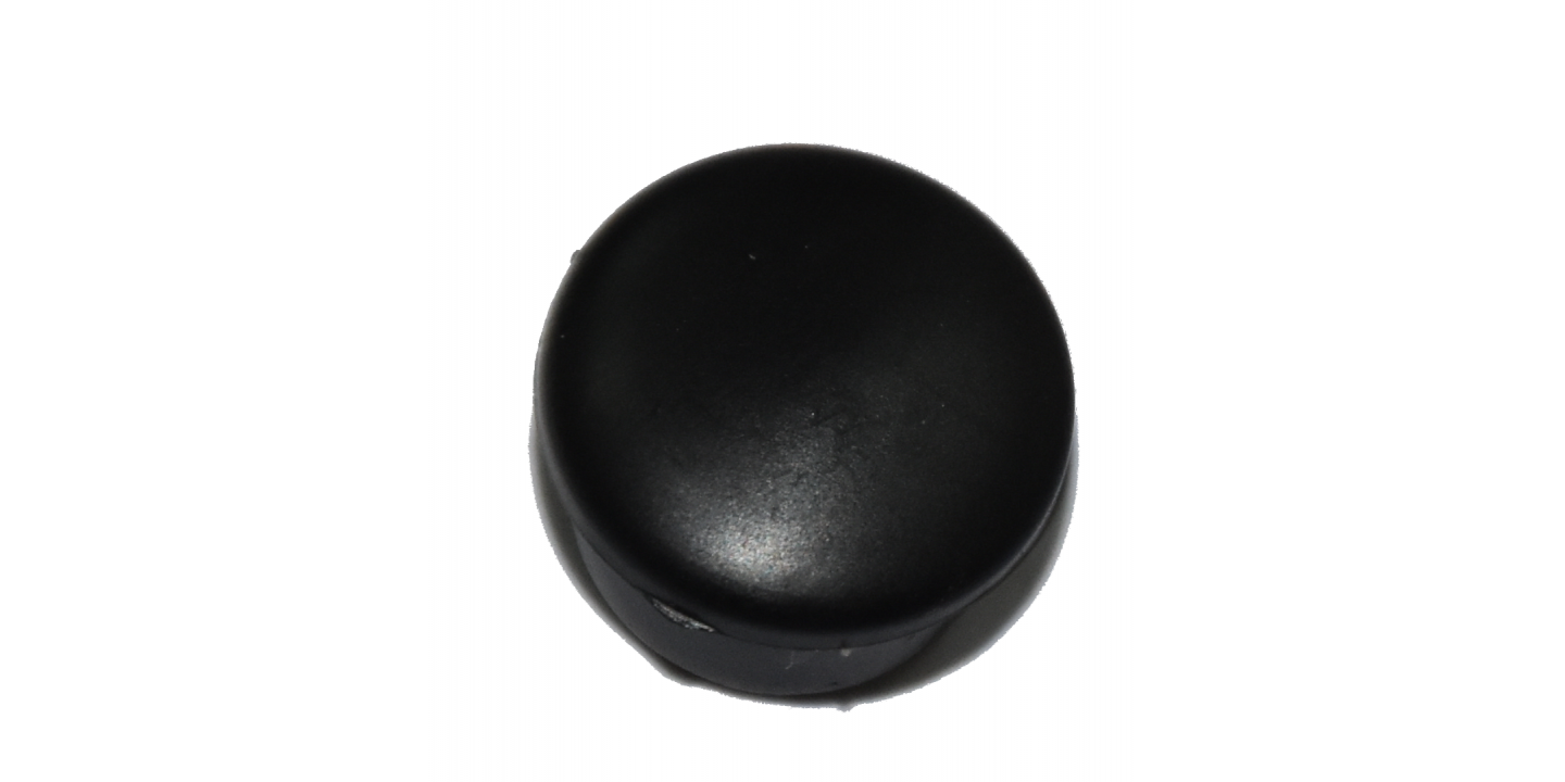Black Plastic Cap for Round Tube 16 mm