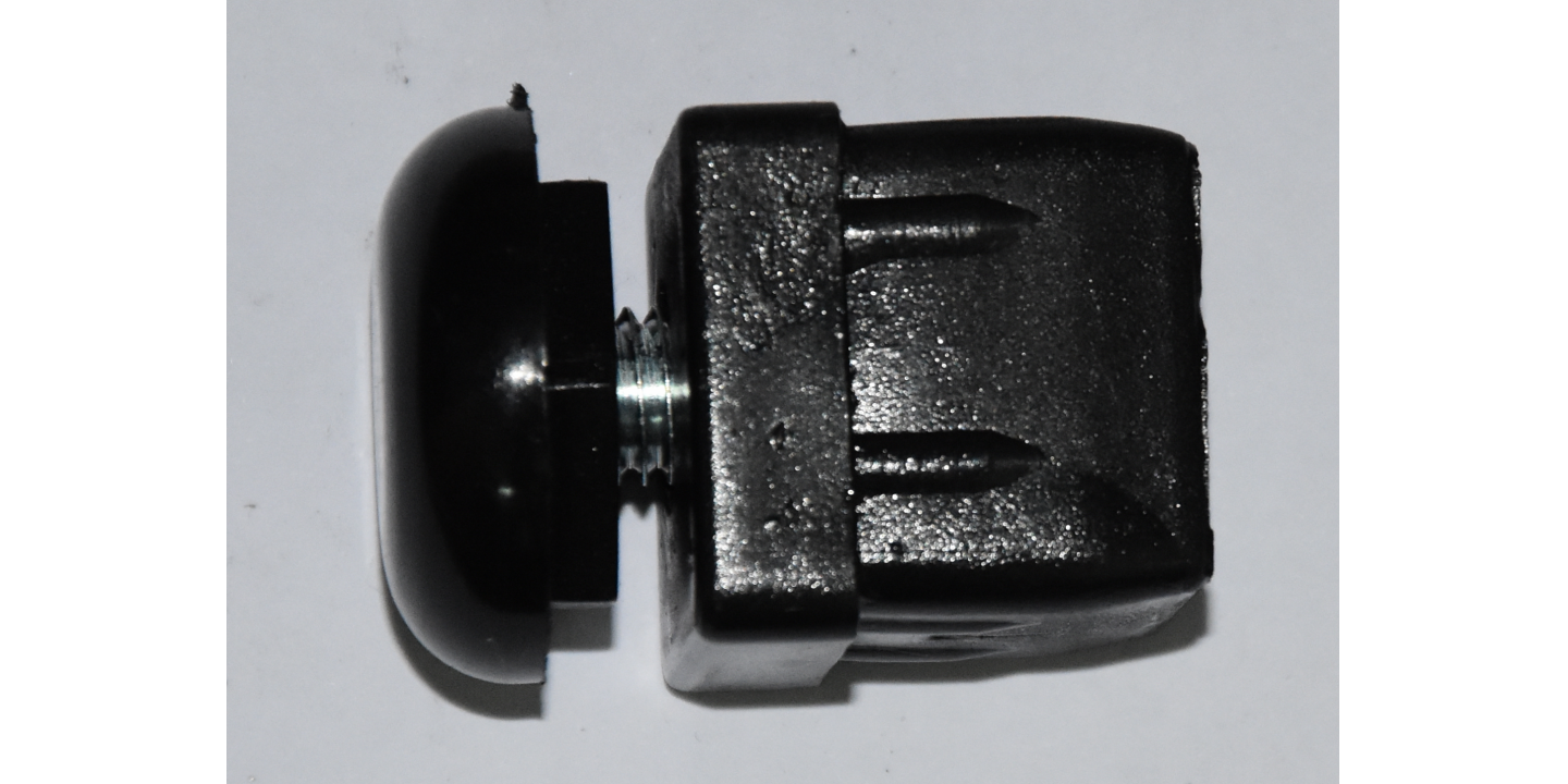 Pé Regulável Poliamida Negra 30X30 mm